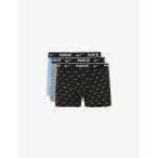 ナイキ NIKE メンズ ボクサーパンツ インナー・下着 Pack of three Everyday stretch-cotton jersey trunks Print/grey/blue