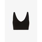 コマンドー COMMANDO レディース ブラレット インナー・下着 Butter Comfy scoop-neck stretch-jersey bralette BLACK