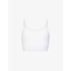 アダノーラ ADANOLA レディース ブラレット インナー・下着 Tank round-neck stretch-jersey bralette WHITE