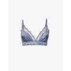 ラブストーリーズ LOVE STORIES レディース ブラレット インナー・下着 Love Lace stretch-lace and satin bralette Night Sky Blue