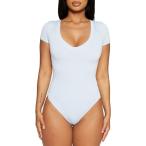 ネイキッドワードローブ NAKED WARDROBE レディース ボディースーツ Vネック インナー・下着 The NW V-Neck Bodysuit Periwinkle