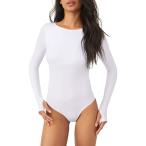 フリーピープル FREE PEOPLE レディース ボディースーツ インナー・下着 Take a Shelfie Seamless Bodysuit White