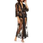 RYA COLLECTION レディース ガウン・バスローブ インナー・下着 Darling Sheer Lace Robe Black