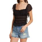 フリーピープル FREE PEOPLE レディース ボディースーツ インナー・下着 Juliet Ruffle Bodysuit Black