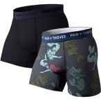 ペア オブ シーブズ PAIR OF THIEVES メンズ ボクサーパンツ 2点セット インナー・下着 Assorted 2-Pack SuperFit Performance Boxer Briefs Dusty Blue