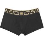 ヴェルサーチ Versace メンズ ボクサーパンツ インナー・下着 greek logo waistband boxer trunk Black/Gold