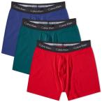 カルバンクライン Calvin Klein メンズ ボクサーパンツ インナー・下着 Cotton Stretch Boxer Brief - 3 Pack Maya Blue/Grape/Rustic Red