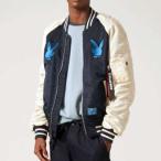 レア品 プレイボーイと アルファ インダストリーズ トップガンコラボ スカジャン 正規品 PLAYBOY MULTI STACK BOMBER JACKET
