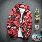 送料無料　321★ダイワ★DAIWA　 防風 ジャケット フード付き フルジップパーカー 迷彩柄 釣り 釣服 フィッシング ウエア　レッド