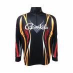 送料無料　222★がまかつ★Gamakatsu 釣り服 釣りシャツ 長袖 釣りジャージ ジャケット ブラック 通気性 薄型 アウトドア 釣りスーツ 日焼け止め 速乾性