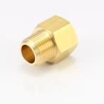 アソー 変換内外ソケット 黄銅 (C3604)  M6-P1.0 (外) ×PT1/8 (内)  NF-3611R