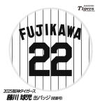  Hanshin Tigers #22 глициния река лампочка . постановка жестяная банка значок (. номер дизайн )( почтовая доставка соответствует возможно ) ( Professional Baseball лампочка . Hanshin вентилятор bachi.. игрок жестяная банка bachi)