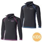  Rush Guard Kids ребенок длинный рукав Rush Guard Zip выше UV cut UPF50+ VAXPOT( задний спот )