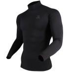 [1 пункт до почтовая доставка возможно ]BT энергия стрейч Thermo teo с высоким воротником рубашка черный JW-275