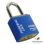 日本正規品 フェデラル 南京錠 20mm(同一KEY)ブルー (F20E-B-KA202-P)(4545301101781) FEDERAL