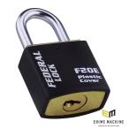 ショッピングセキュリティ製品 日本正規品 フェデラル 南京錠 20mm(同一KEY)ブラック (F20E-BK-KA201-P)(4545301101774) FEDERAL