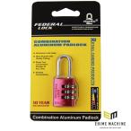 日本正規品 フェデラル ダイヤル式アルミ南京錠 20mm レッド (RA20-R-P)(4545301102153) FEDERAL