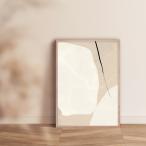 アートポスター 北欧 A4 A3 B3 A2 B2 A1 B1 30×40 50×70 60×90 特大 abstract shape art beige