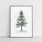 アート 北欧 ポスター おしゃれ  A4　A3　B3　A2　B2　もみの木 モミの木 クリスマス