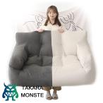 魔法のビーズクッション ビーズソファー だめニナるソファー 魔法のbiーズソファ 疲労解消 2人掛け 左右に使えるアームレスト コーナーソファ