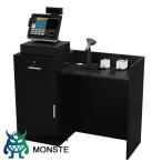 受付 カウンターテーブル レジ係カウンター 木製 受付カウンター 鍵付き引き出し付 モダンミニマリストフロントデスクレセプションカウンター 衣料品店の美容院