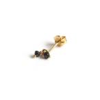 【廃番商品】hirondelle et pepin（イロンデールエペパン）/ hp-21fw-657 k18 sorciere pierce ソルシエール ダイヤモンドピアス - ゴールド（片耳タイプ）