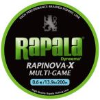 Rapala( Rapala ) PE линия la Pinot vaX мульти- игра 200m 0.6 номер 13.9lb 4шт.@ плетеный lime зеленый RLX200M06LG