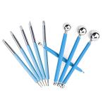 DanYun 9本セット 18タイプ 陶芸 粘土 道具 細工棒 クレイ ツール 丸 ヘラ シリコン筆 シリコン筆 粘土彫刻ツール ネイルアート 粘土細