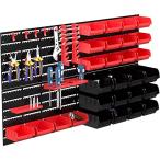 KOOPRO 工具収納ケース ツールボックス 壁掛け 小物 工具入れセット パーツ収納ボックス 工具差し フック 壁掛けボード ガレージ 工場作業場