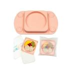 hi... возврат . нет детская посуда комплект [ EasyMat Mini MAX ( жемчуг розовый ) ] детская смесь 5.. присоска . устойчивость сила UP силикон материалы plate ( тарелка 