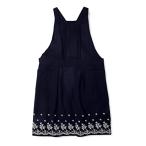 [. лошадь Япония (Hyuma Nihon)] фартук лен ввод вышивка используя задний Cross фартук модный ska LAP вышивка AP42219 NV M~L