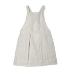 [. лошадь Япония (Hyuma Nihon)] фартук лен ввод полоса .. вышивка используя задний Cross фартук GY AP42233 M~L