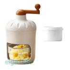 かき氷機 手動 ふわふわ仕上げ 製氷カップ付き 家庭用小型 手回し ステンレス刃 高効率 使用簡単 携帯便利 DIY 飲食店 / カフェ / 屋台向け ミルクかき氷対応