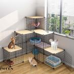 猫 ケージ の猫ケージ キャットケージ トイレ収納型 2段 3段 キャットハウス ネコハウス 留守番 保護 脱走防止 多頭飼い 脱走防止 ペット ゲージ コンパクト 頑