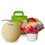  Crown дыня Mini букет комплект Crown дыня гора и т.п. класс средний шар 1.3kg передний и задний (до и после) 1 шар ввод сообщение карта ( бесплатный )