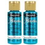 DecoArt Dazzling Metallics акрил цвет (2 упаковка, зеленовато-голубой )
