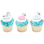 24 бассейн поток чайная чашка кекс кольцо topa- фламинго Unicorn лебедь 