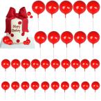 30個 ボール ケーキトッパー DIY ケーキインサートトッパー ボールケーキピック カップケーキトッパー 誕生日パーティー ベビーシャワー ウェディ