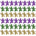 Mardi Gras King кекс baby 1.2 дюймовый Mini пластик младенец металлик Gold лиловый зеленый ma Rudy gla красный ..