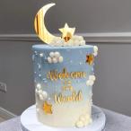  moon Star кекс topa-12 шт, акрил зеркало Gold [Welcome To The World] baby душ кекс украшение over Zam -