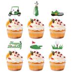  Golf капкейк topa- комплект, Trophy мяч для гольфа обувь Cart сумка, газонная трава сырой капкейк pick, Golf спорт тема сделал день рождения party сопутствующие товары 