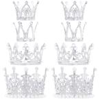  серебряный Crown кекс topa- Mini crystal Crown аранжировка цветов для свадьба душ Thema pa- чайная чашка кекс украшение 