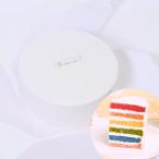 【SHOCHIKU-EN】夢幻レインボーケーキ＜小麦、乳、卵不使用＞＜着色料不使用＞、カラフルな層のスポンジケーキ、デコレーションデザート (6号サイ