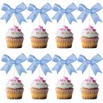  день рождения bow капкейк topa- голубой атлас бабочка .. капкейк topa- Blue Ribbon bow кекс topa- bow капкейк pick свадьба baby душ 