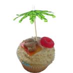  кокос pa-m tree капкейк topa-30 шт Hawaiian бумага зонт капкейк pick тропический кокос tree капкейк украшение 