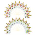  Rainbow Unicorn капкейк topa- pick бумага Unicorn кекс topa- двусторонний день рождения pa- чайная чашка кекс украшение сопутствующие товары 48 шт 