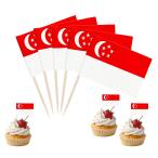 JBSJBS Singapore национальный флаг Singapore капкейк topa- флаг баннер Mini маленький Singapore .. для . палочка флаг 