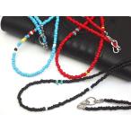 Yahoo! Yahoo!ショッピング(ヤフー ショッピング)ビーズロングネックレス・タイプA【メール便（ゆうパケット）対応】/ストリート/シルバー/サーフ/アメカジ/インディアン/キレイめ/ターコイズ