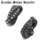 Yahoo! Yahoo!ショッピング(ヤフー ショッピング)ブレスレット リストバンド  スタッズ 黒革 3重巻き ロック Rock Punk パンク バンギャ ゴスロリ V系 アメカジ きれいめ