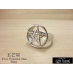 指輪 五芒星 ペンタグラム 星 お守り 厄除け 幸運 シルバー アメカジ ロック ヒップホップ V系